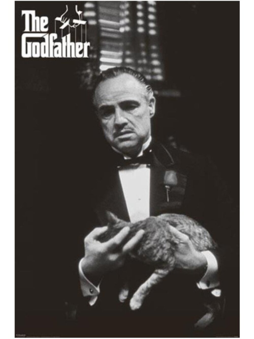 The Godfather Black and White Cat Poster, 24 by 36 inch poster